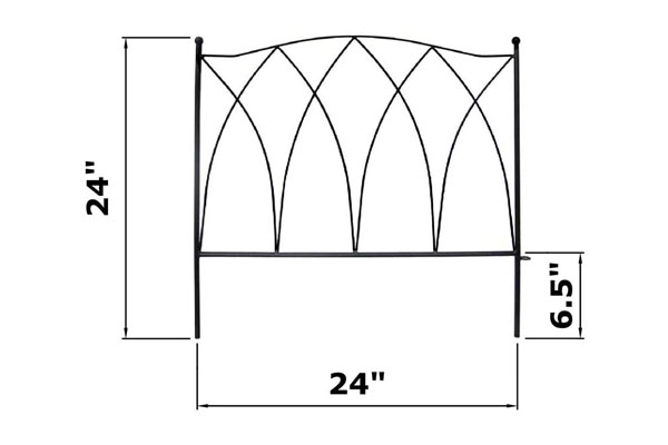 Panel Pagar Kawat Penghalang Haiwan Sempadan Taman Hiasan 24 in x 10 kaki